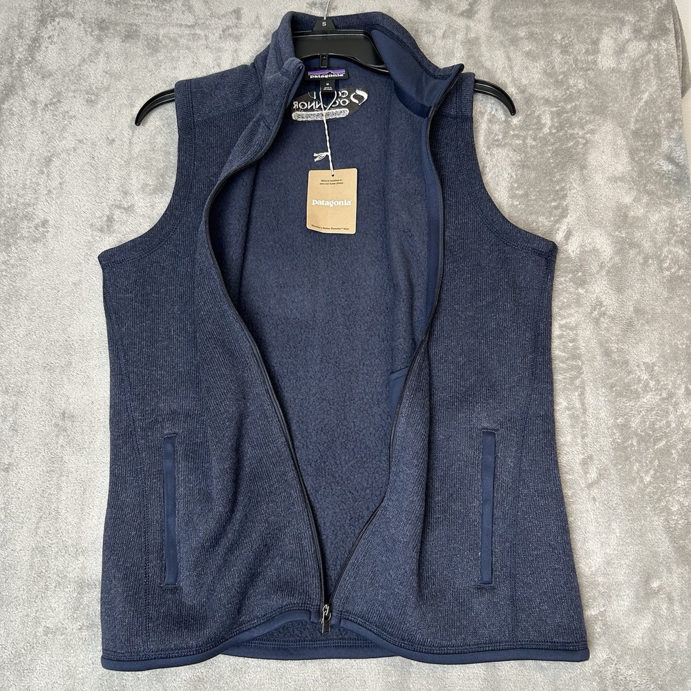 Patagonia Women's Better Sweater Full Zip Vest - Dark Blue New Size Medium - NWT - Picture 14 of 16